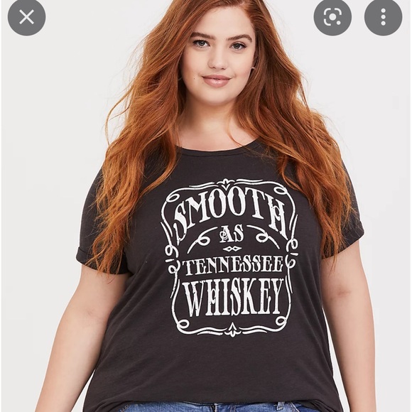 Black slub knot smooth as Tennessee Whiskey tee - Picture 1 of 5